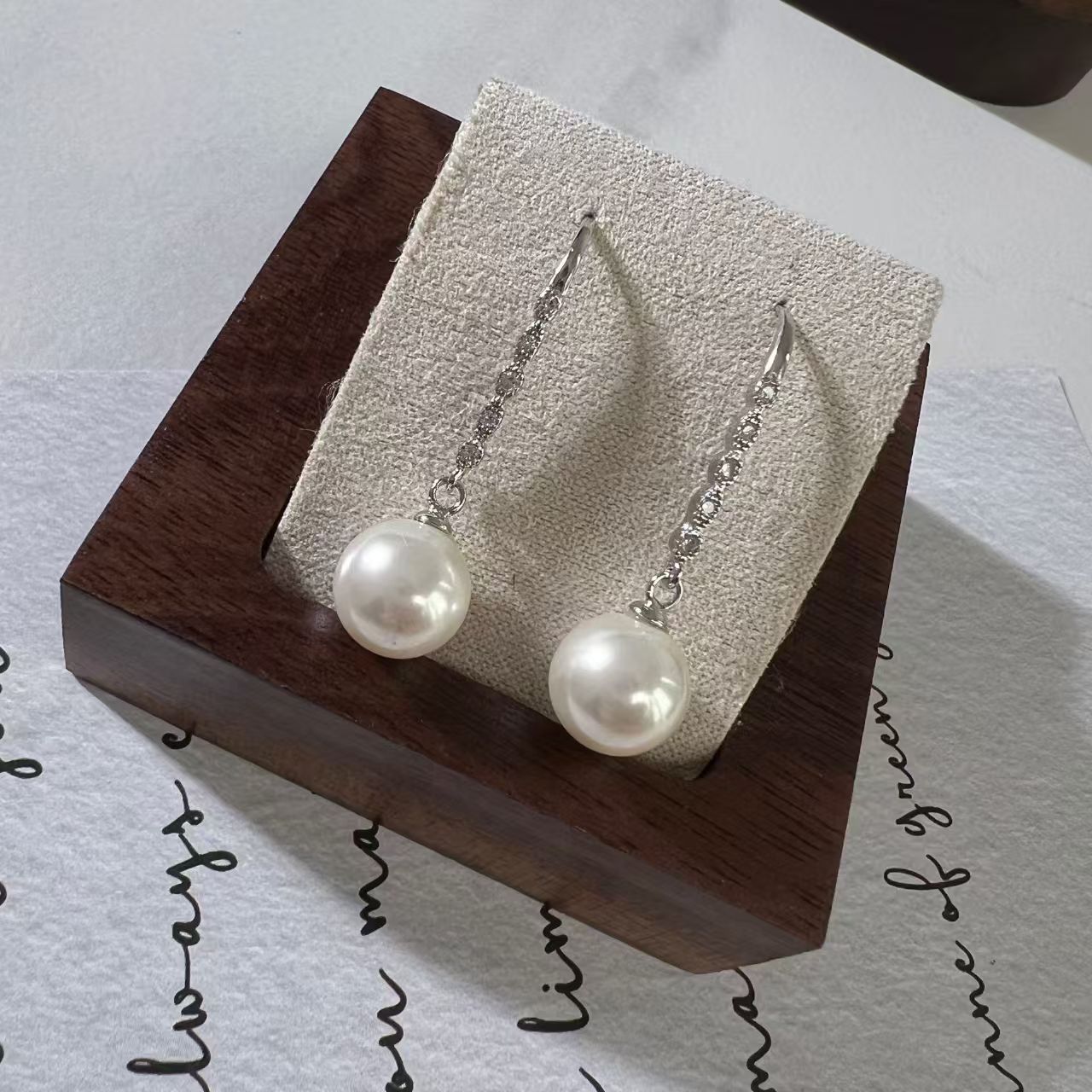S925 Sterling Silver Pearl Tassel Earrings