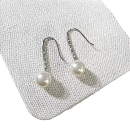 S925 Sterling Silver Pearl Tassel Earrings