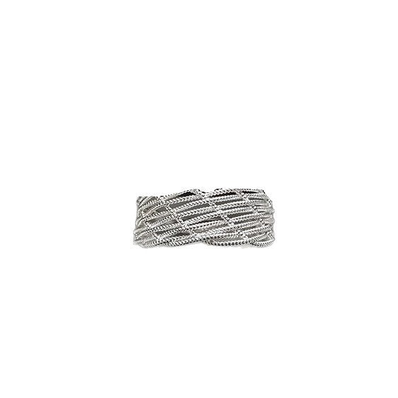 S925 Sterling Silver Retro Braided Adjustable Ring
