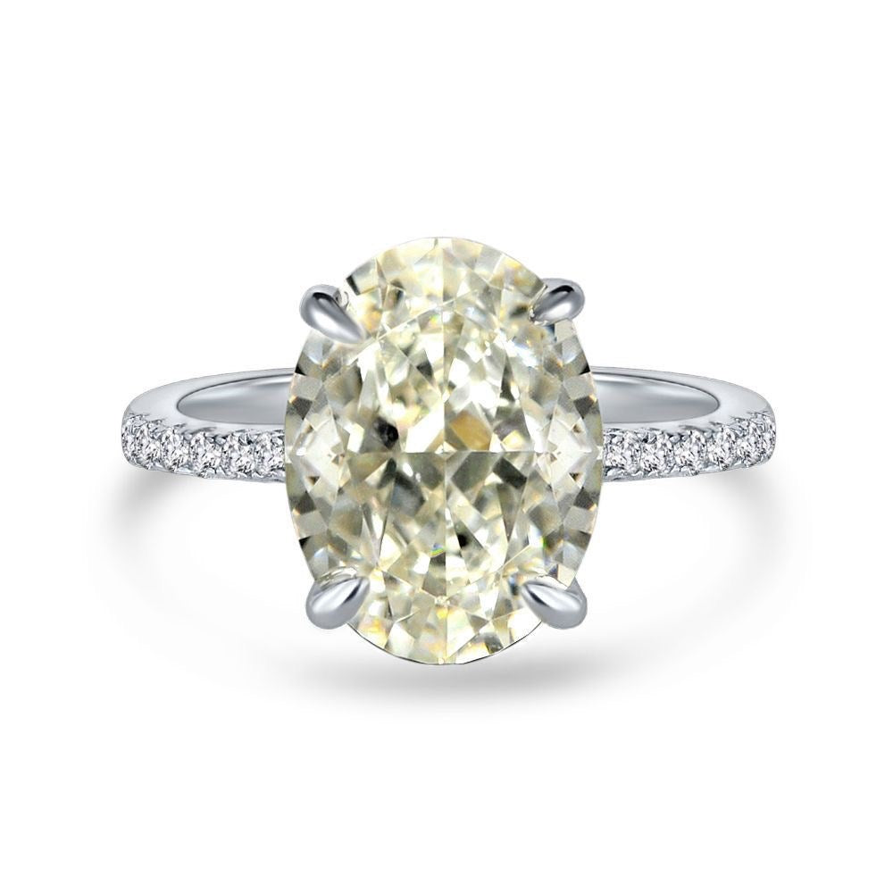 S925 Sterling Silver Ring for Women – Luxurious, High-End 8A Oval Colored Ice-Flower Cut Zircon