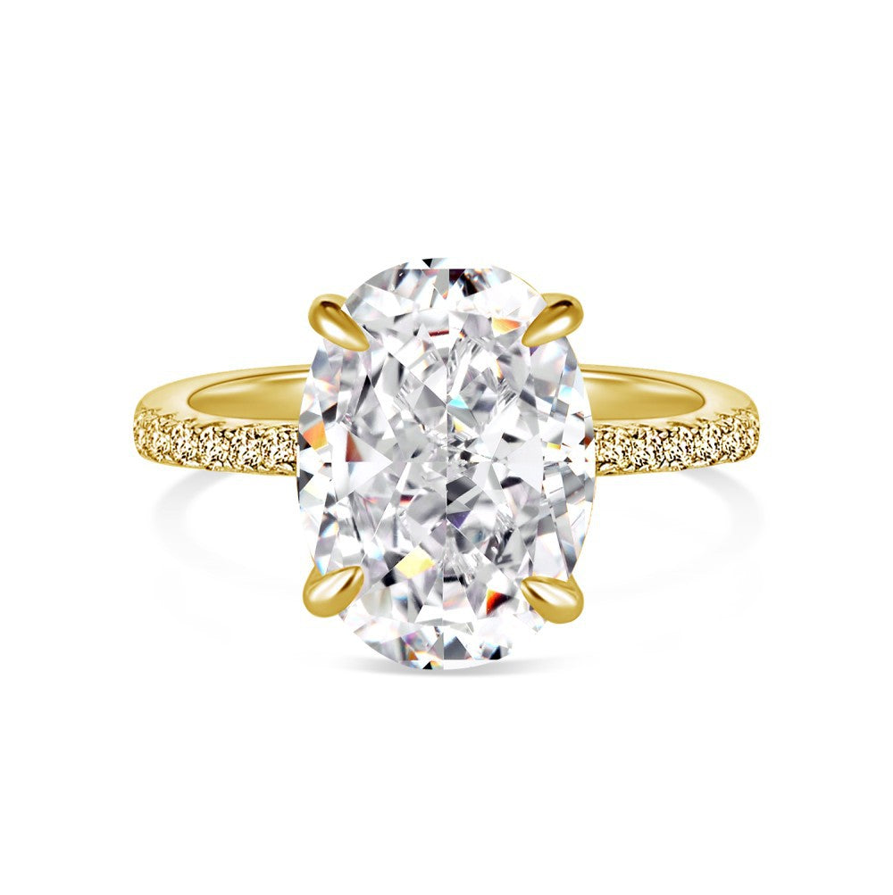 S925 Sterling Silver Ring for Women – Luxurious, High-End 8A Oval Colored Ice-Flower Cut Zircon