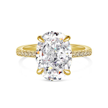 S925 Sterling Silver Ring for Women – Luxurious, High-End 8A Oval Colored Ice-Flower Cut Zircon