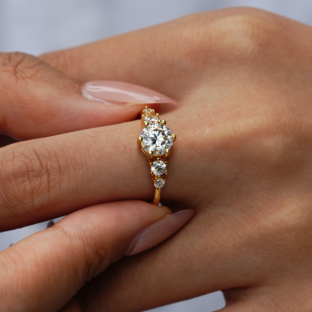 S925 Sterling Silver Ring with Gemstone