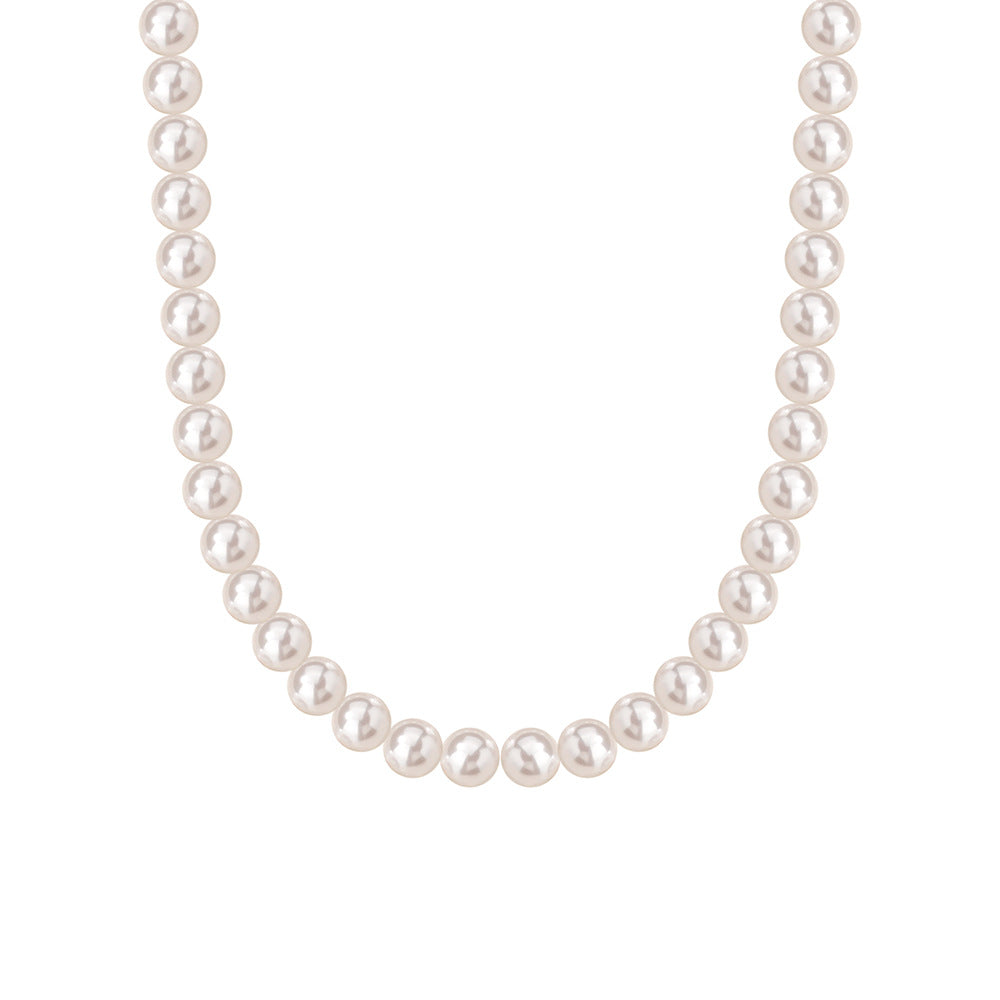 S925 Sterling Silver Round Bead Necklace