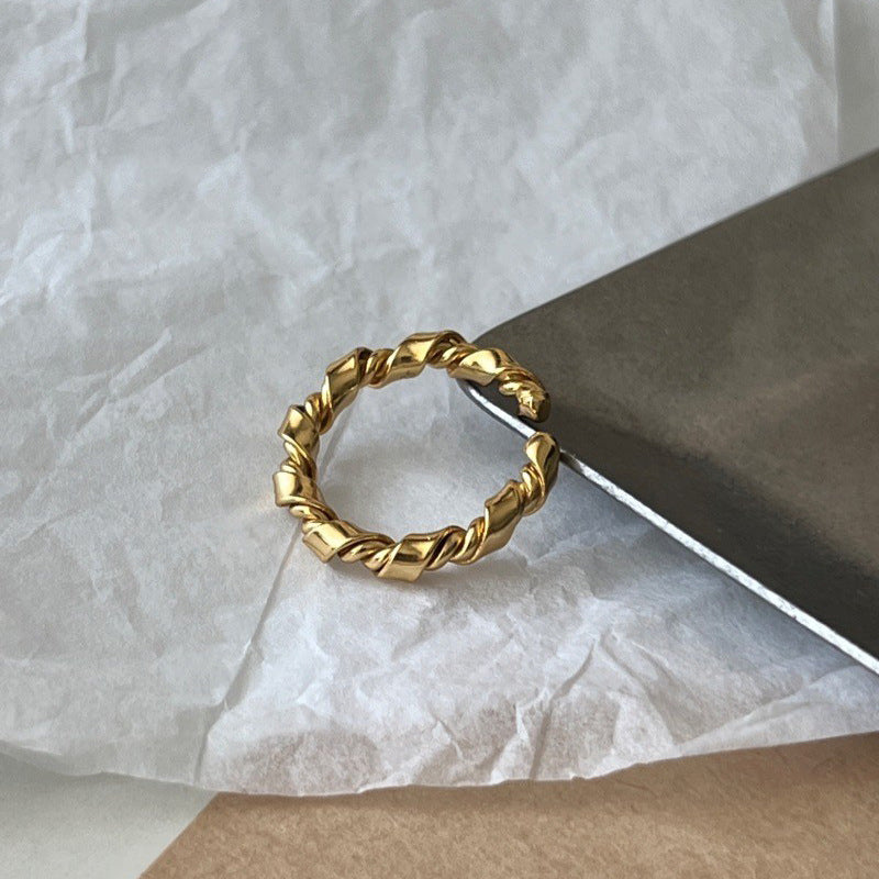 S925 Sterling Silver Wrap Knot Open Ring for Women