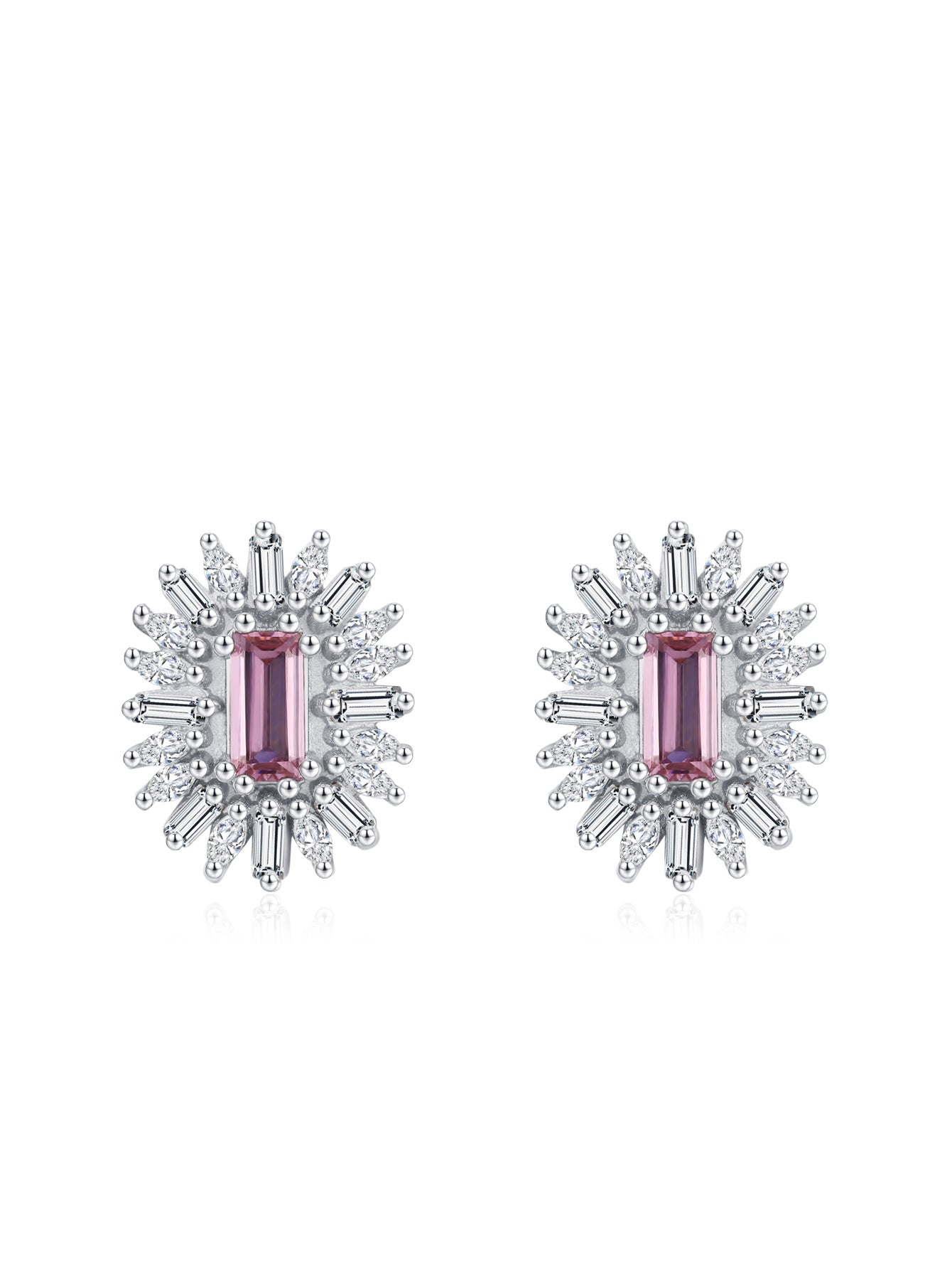 S925 Sterling Silver Zircon Necklace and Earrings Set