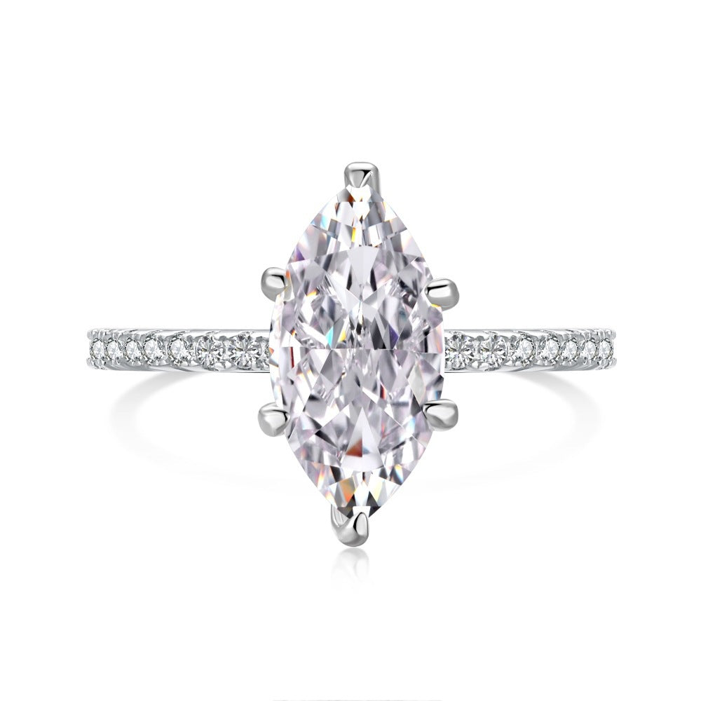 S925 Sterling Silver Zircon Ring