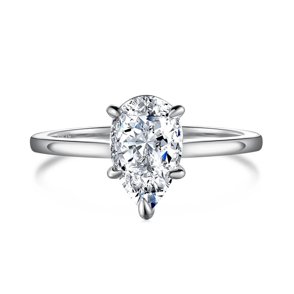 S925 Sterling Silver Zircon Ring
