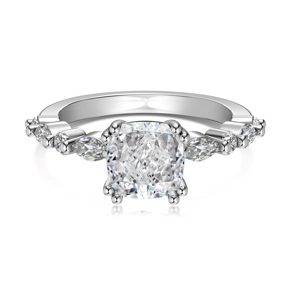 S925 Sterling Silver Zircon Ring