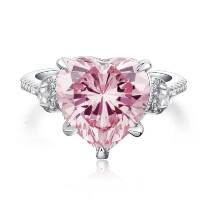 S925 Sterling Silver Zircon Ring Women Geometric Design