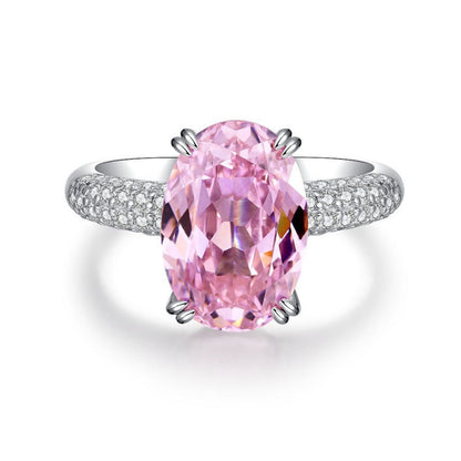 S925 Sterling Silver Zircon Ring Women Geometric Floral Design