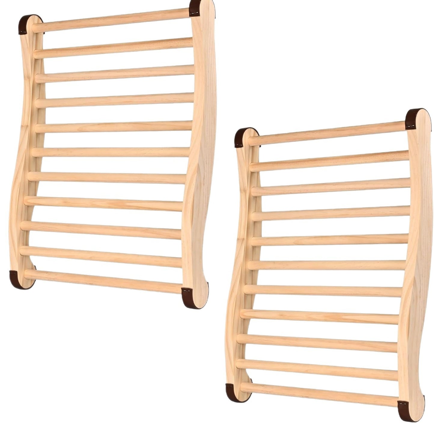 S-shaped sauna backrest