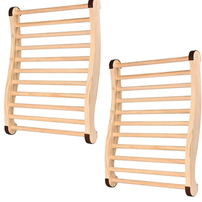 S-shaped sauna backrest
