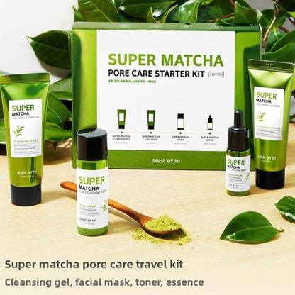 Saber Honey Matcha Pore Care Travel Sample Set Deep Cleansing Shrinks Pores and Controls Oil