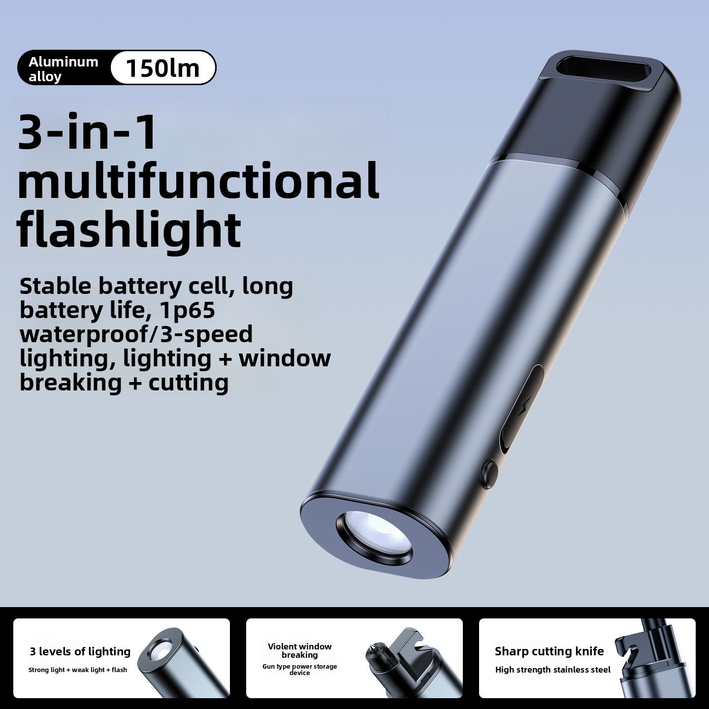 Safety Hammer Flashlight