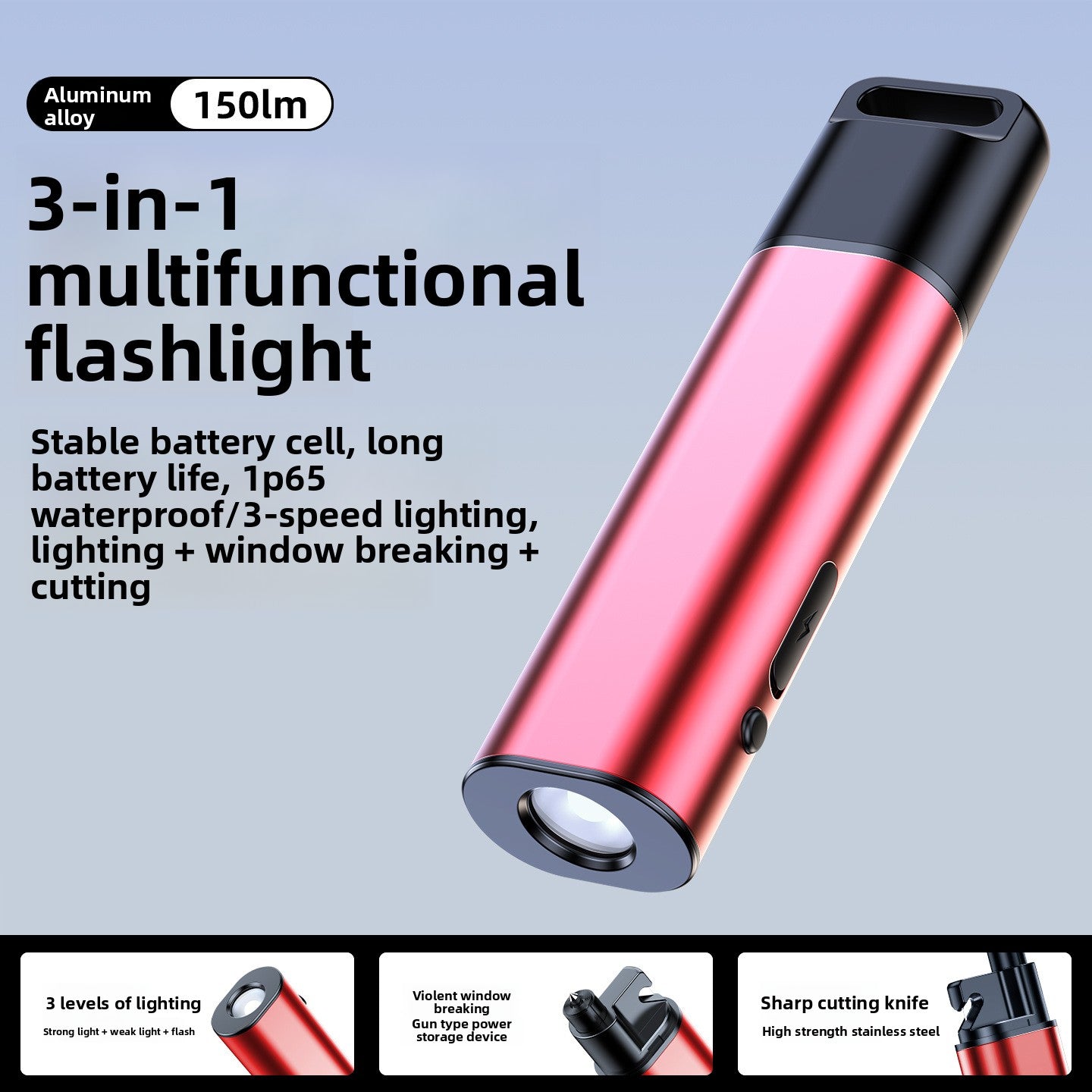 Safety Hammer Flashlight