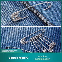 000#Safety pin ziplock bag gold 100/pack