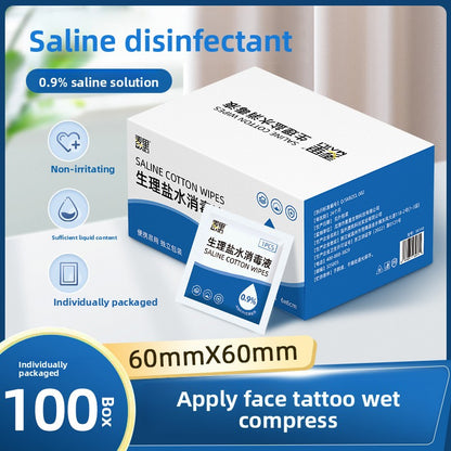 Saline Cotton Cleansing Pads for Skin Care