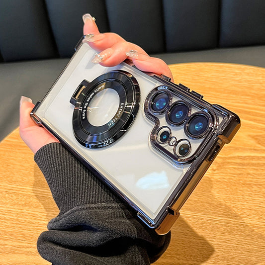 Samsung Phone Case with Magnetic Stand and Lens Protection