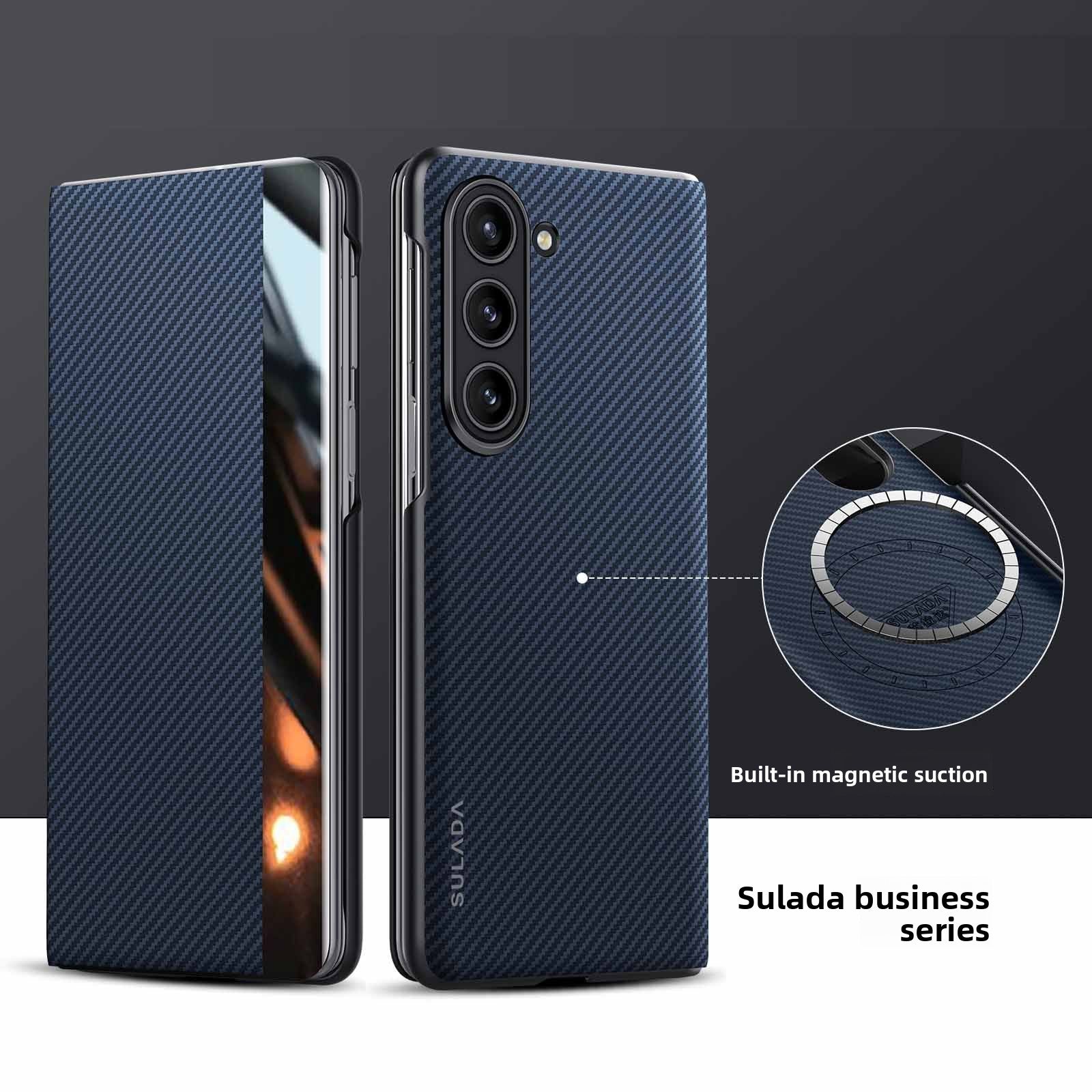 Samsung Z Fold Magnetic Leather Case with Card Slots