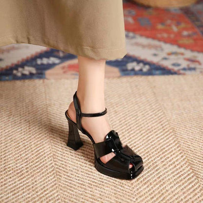 Sandals, cage shoes, Roman single shoes, hollowed-out fashionable stilettos
