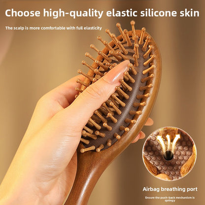 Sandalwood Air Cushion Massage Comb Portable Anti-static