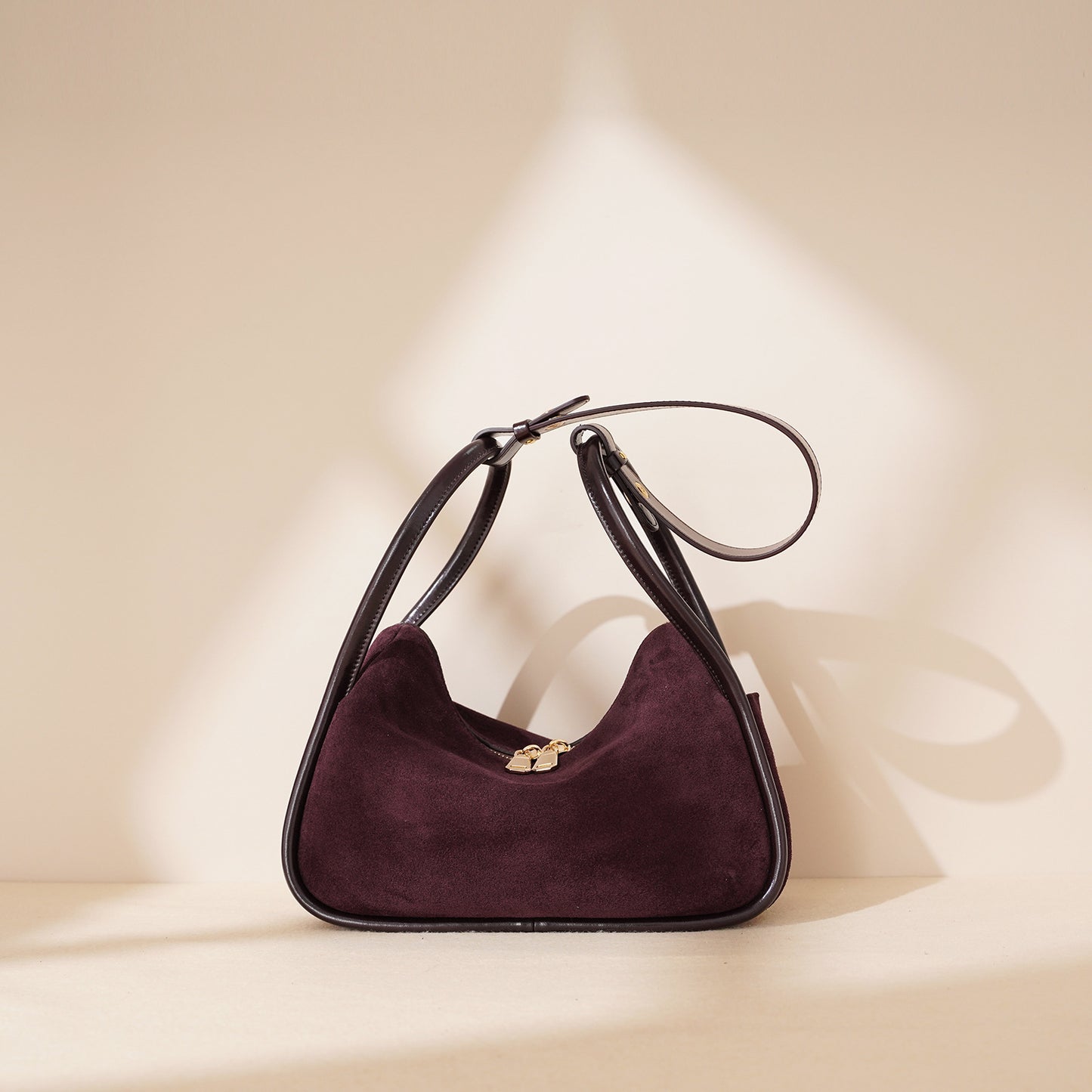 Sandblasted shoulder bag