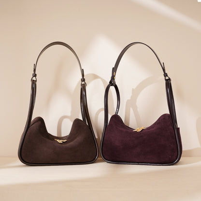 Sandblasted shoulder bag