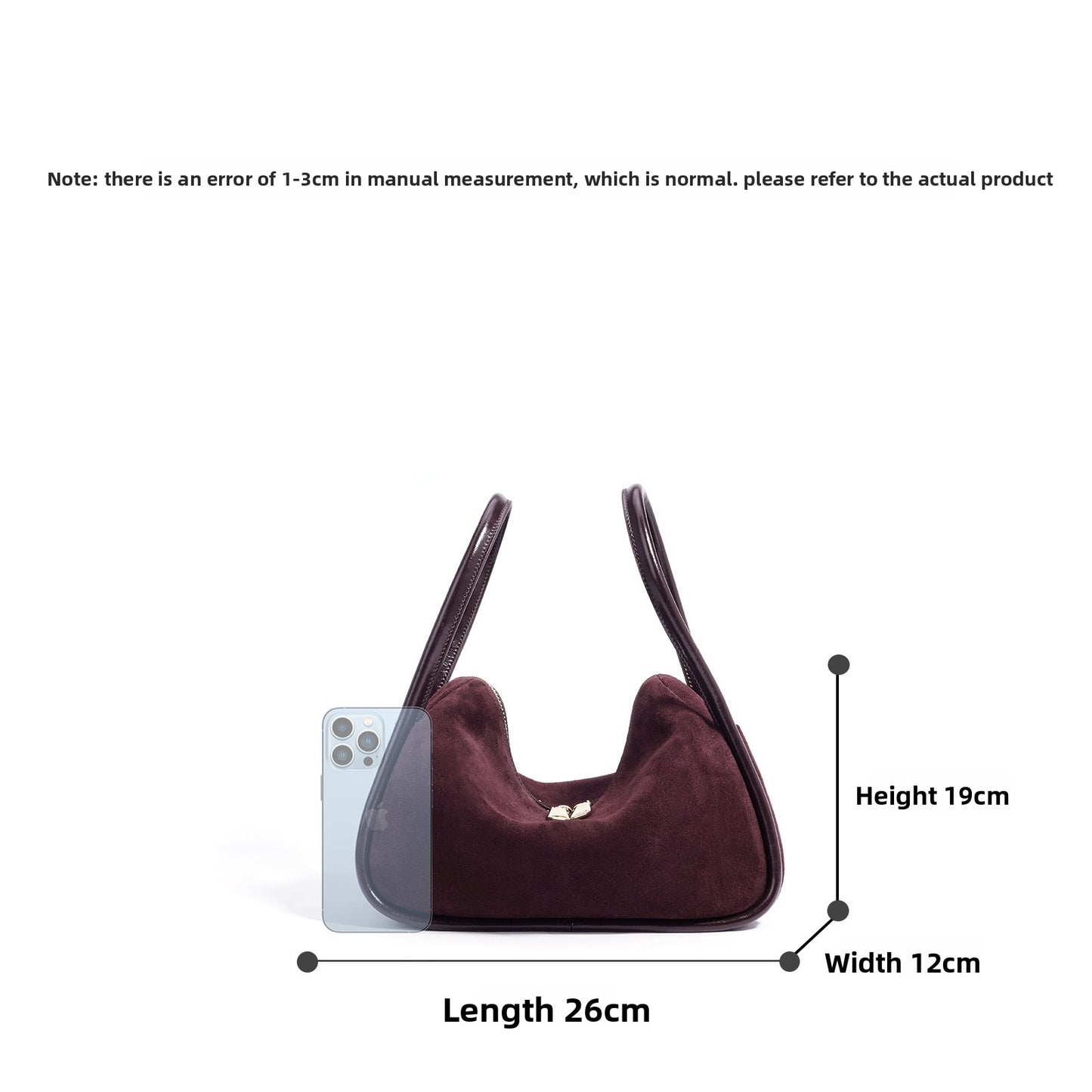 Sandblasted shoulder bag