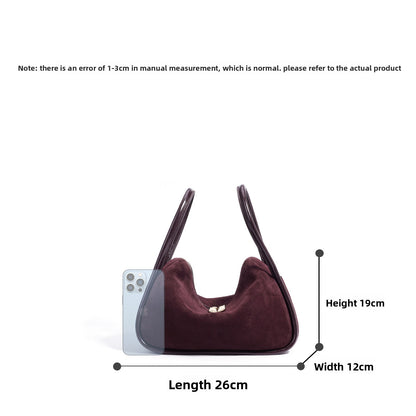 Sandblasted shoulder bag