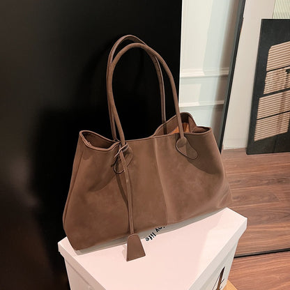 Sandblasted texture tote bag
