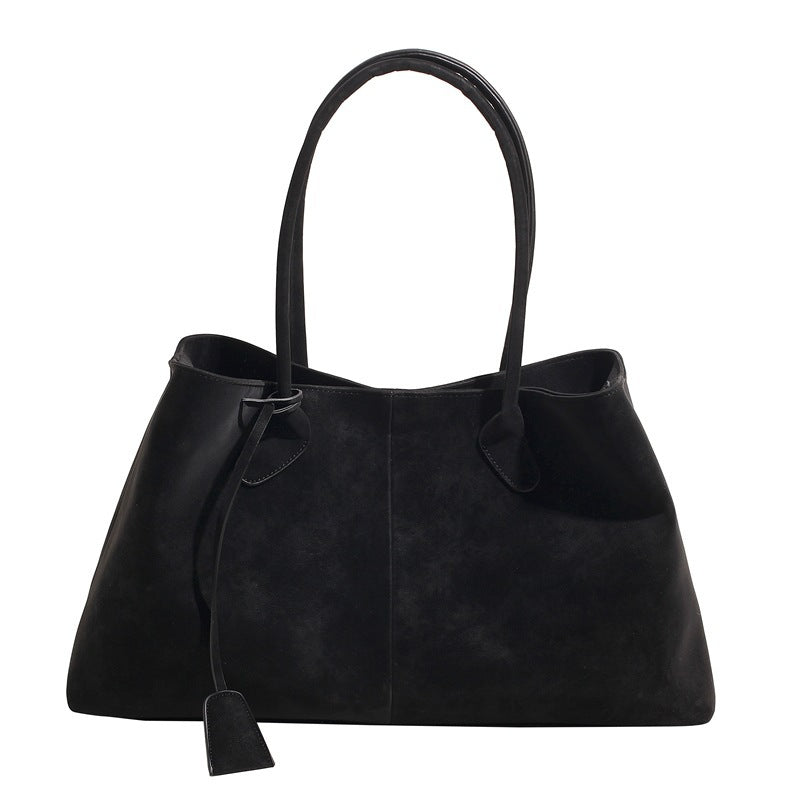 Sandblasted texture tote bag