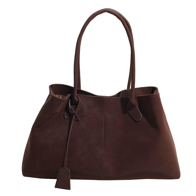 Sandblasted texture tote bag
