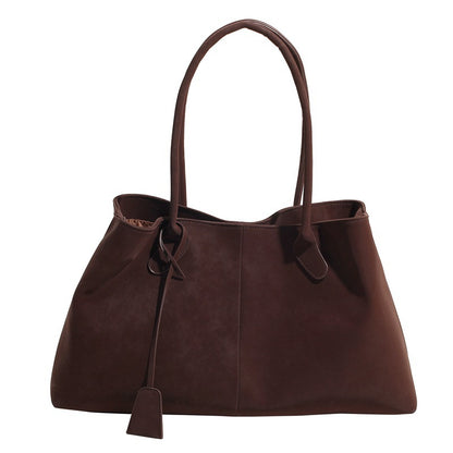 Sandblasted texture tote bag
