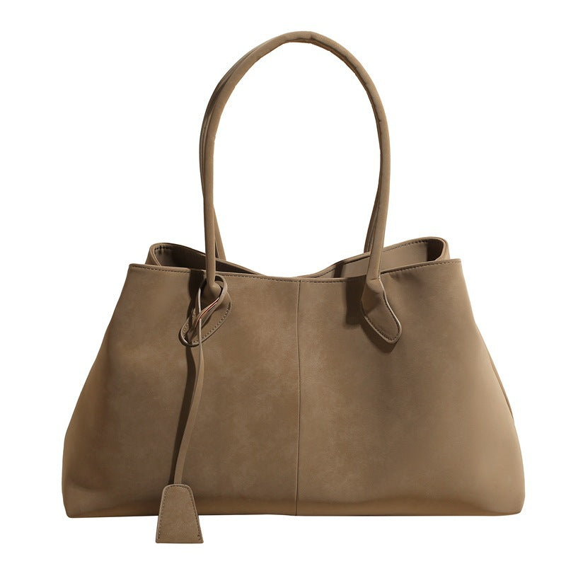 Sandblasted texture tote bag