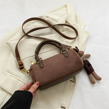 Sanded texture minimalist vintage handbag