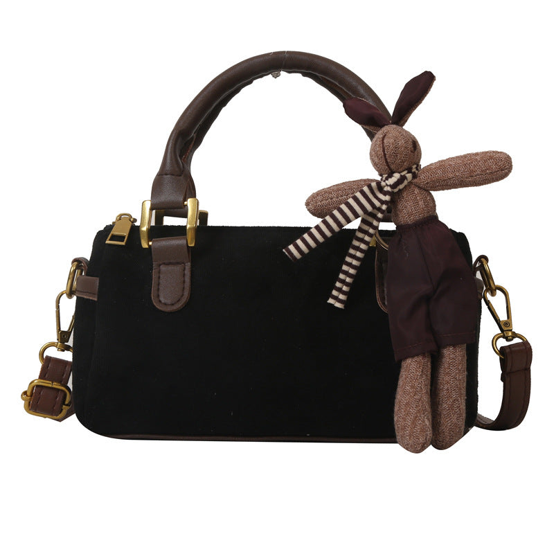 Sanded texture minimalist vintage handbag