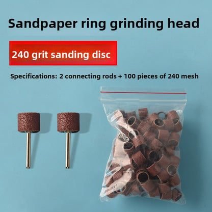 Sandpaper ring grinding head