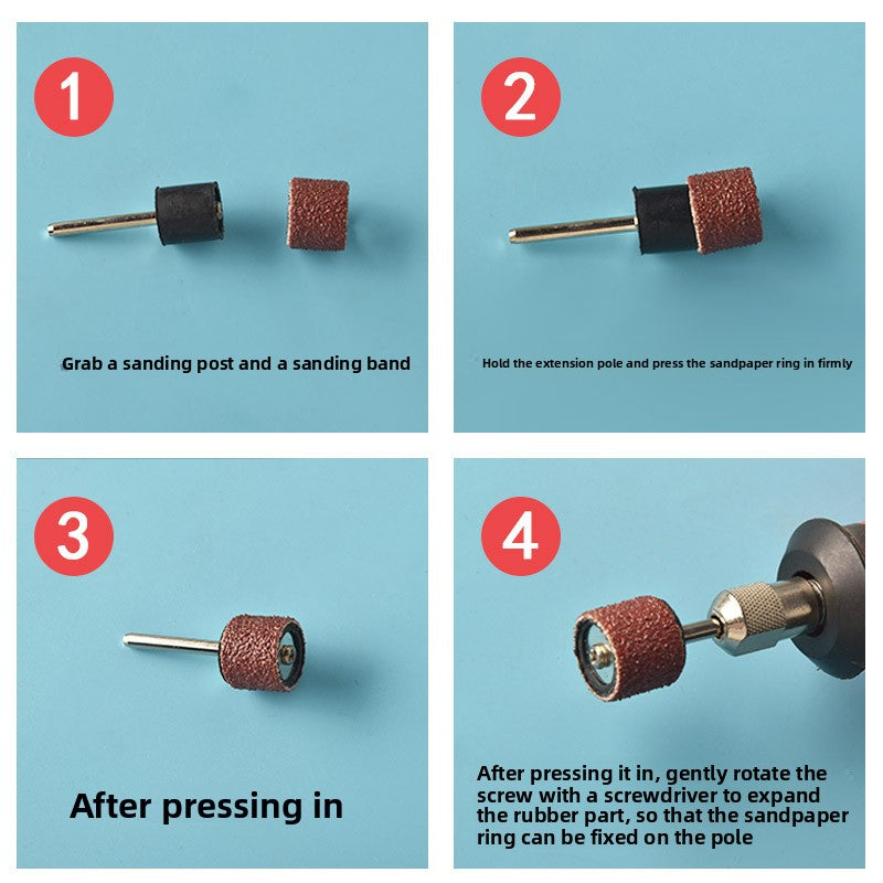 Sandpaper ring grinding head