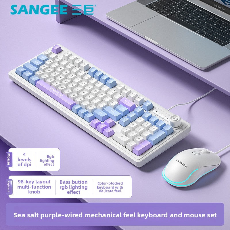 Sangee K18 RGB Gaming Keyboard with Knob