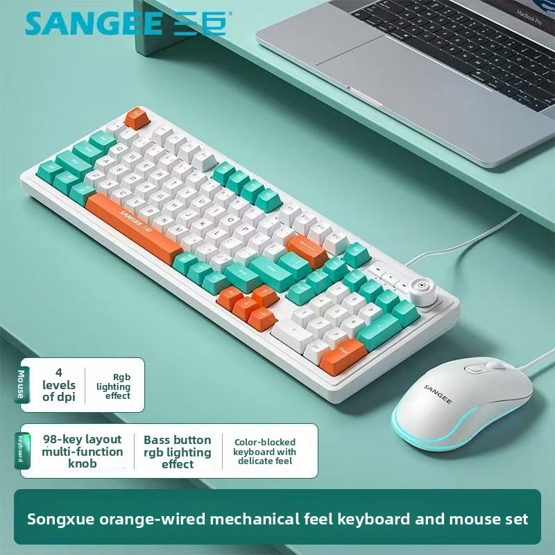 Sangee K18 RGB Gaming Keyboard with Knob