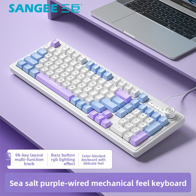 Sangee K18 RGB Gaming Keyboard with Knob