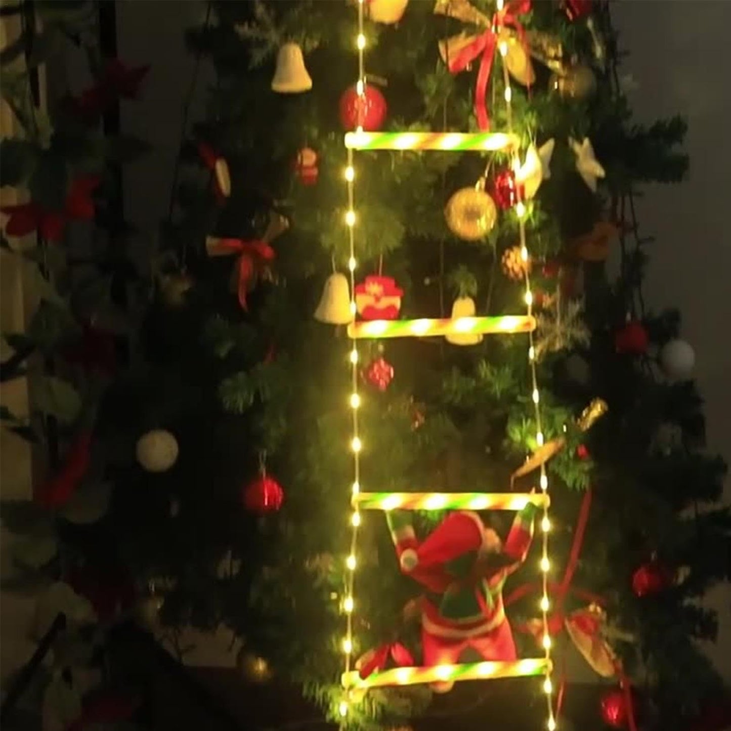 Santa Claus Ladder LED Decorative Light String with Remote Control