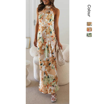 Sash-wrapped neckline dress