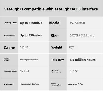 SATA 3.0 SSD 2.5 inch Internal Solid State Drive