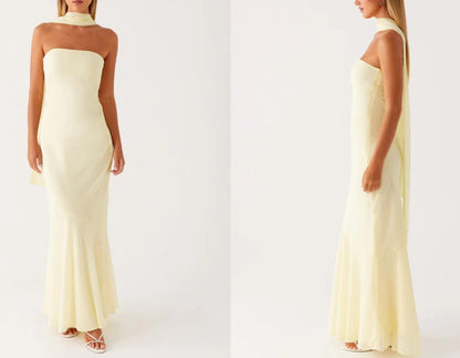 Satin Backless Floral Print Dress