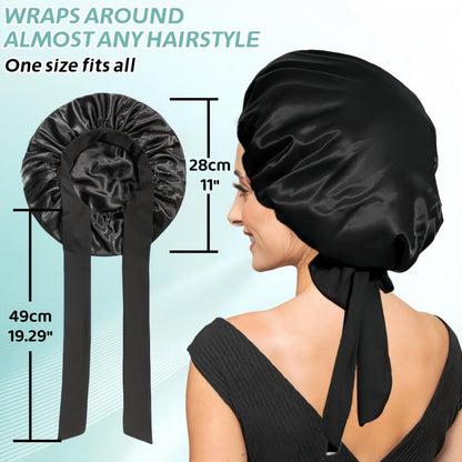 Satin Bowknot Sleep Cap