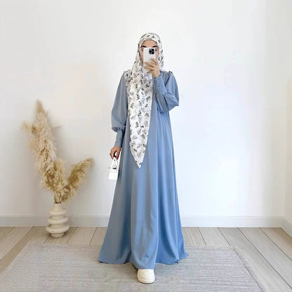 Satin grand hem dress
