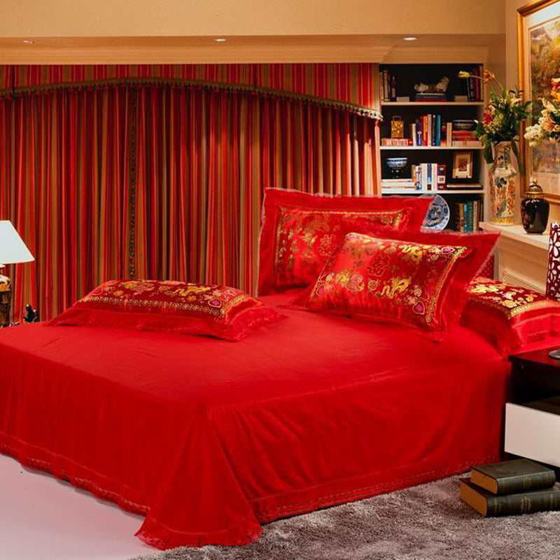 Satin Jacquard Wedding Bedding Set