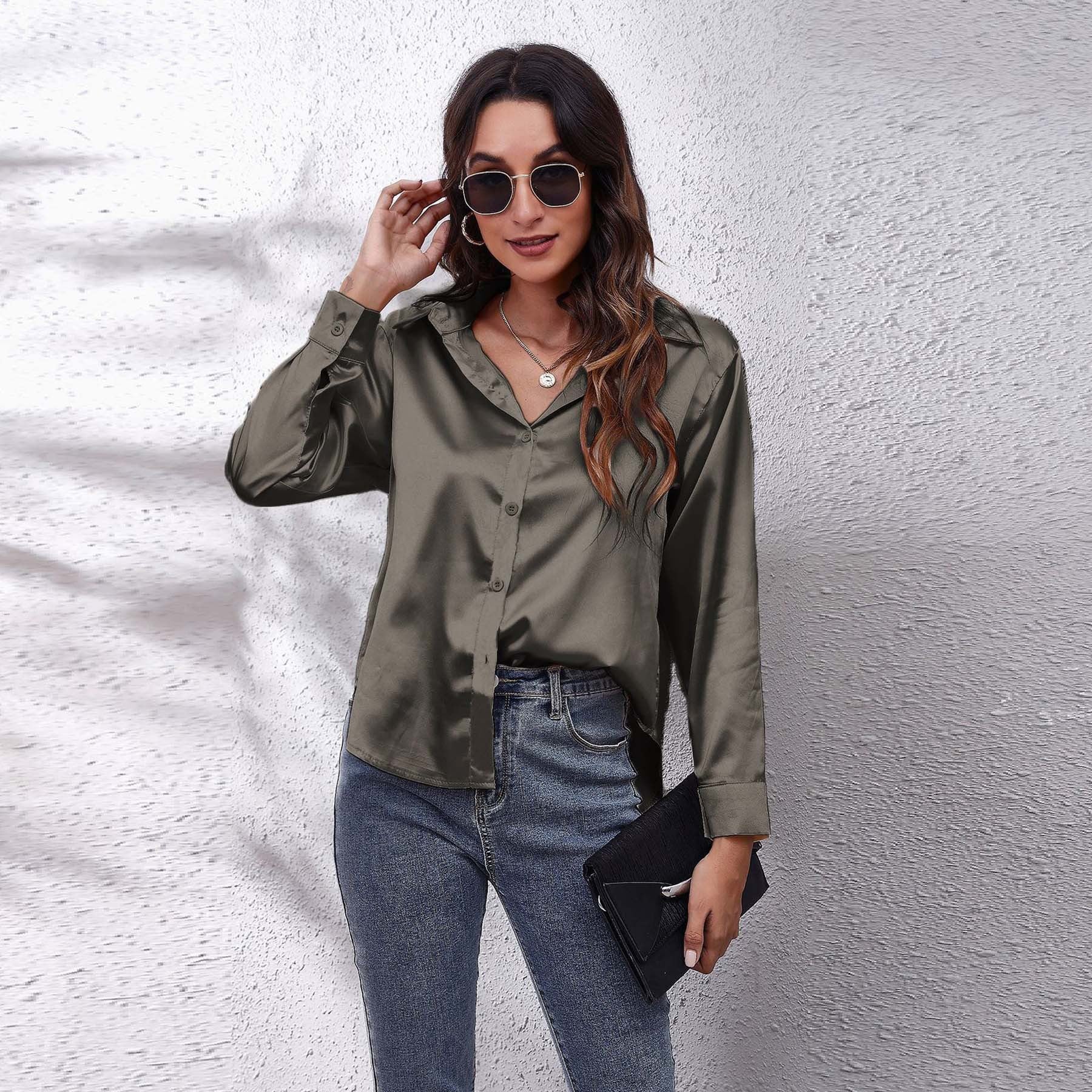 Satin Long-Sleeve Shirt